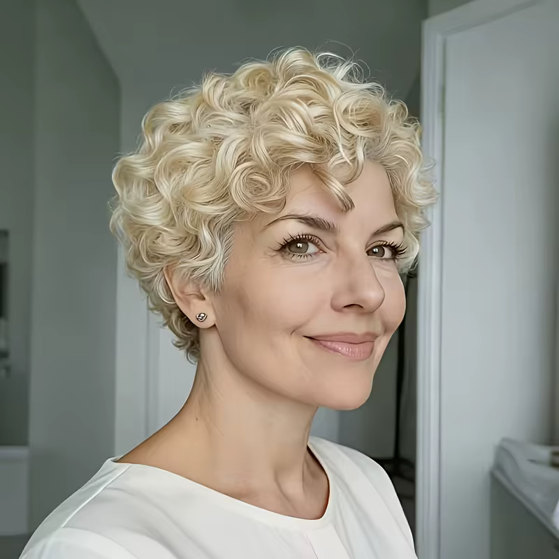 Perruques en cheveux humains blonds 613
