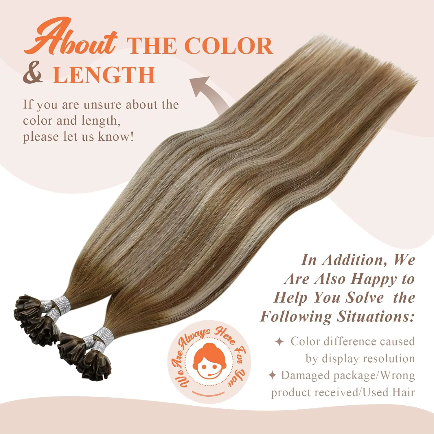 U pointe pré-collé Extensions de cheveux vrais