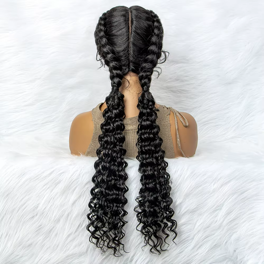 Perruque Lace Front Synthétique Bouclée et Ondulée pour Femme Africaine