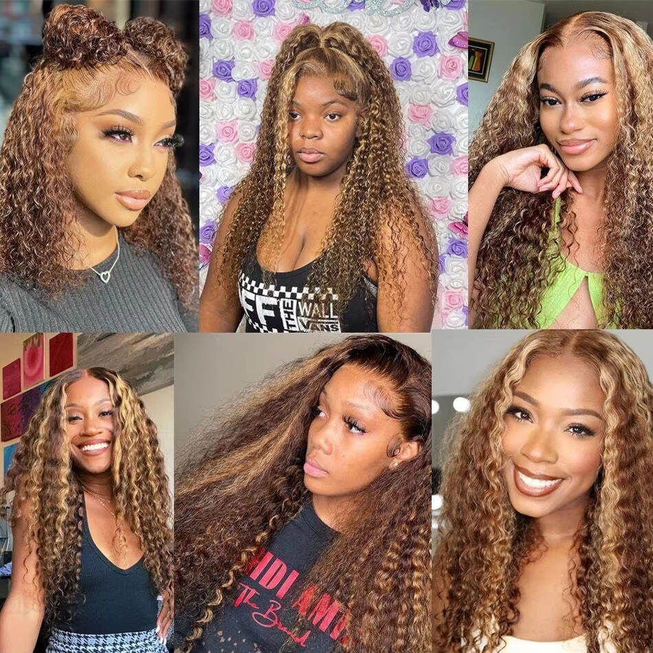 Perruque Lace Frontal Wig naturelle ondulée sans colle