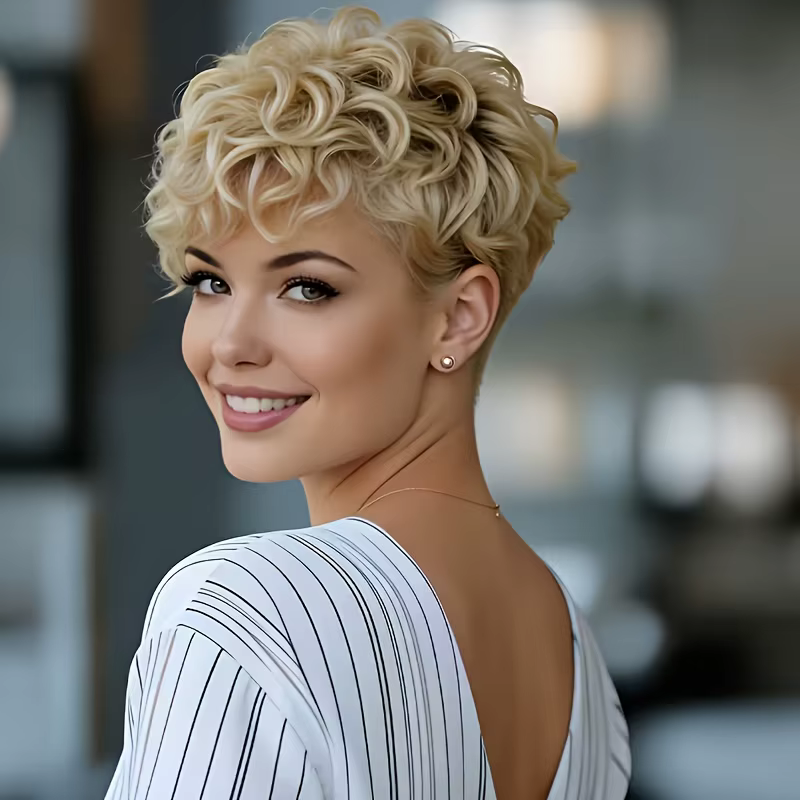 Perruques en cheveux humains blonds 613