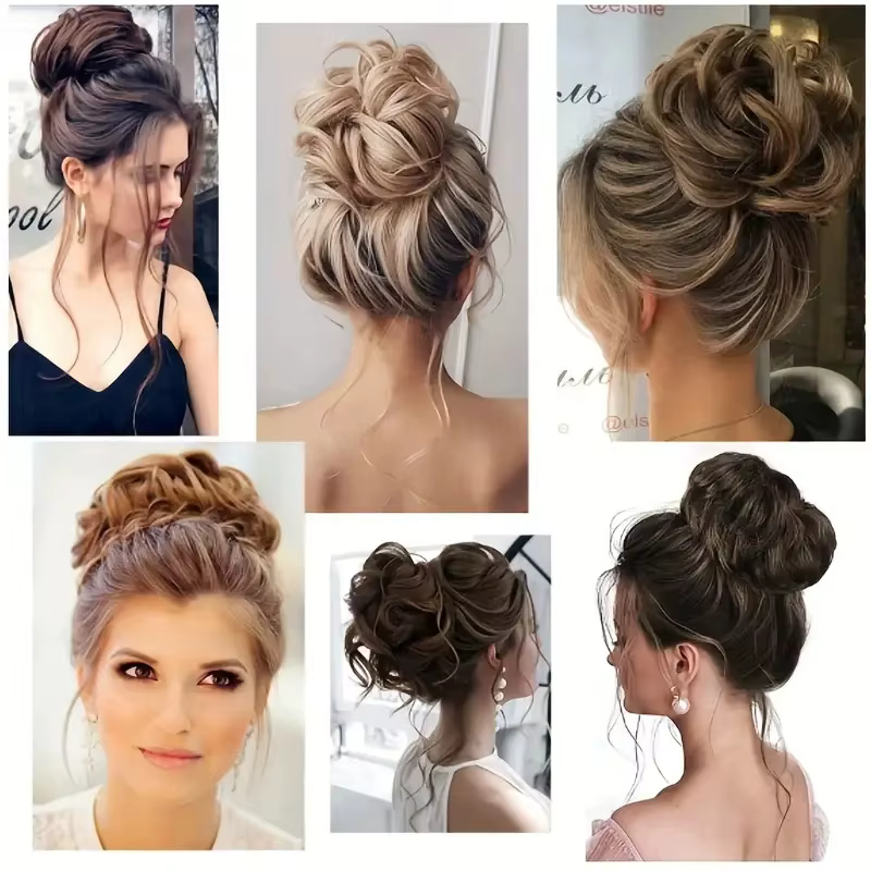 Extensions de chignon chignon désordonné de cheveux humains