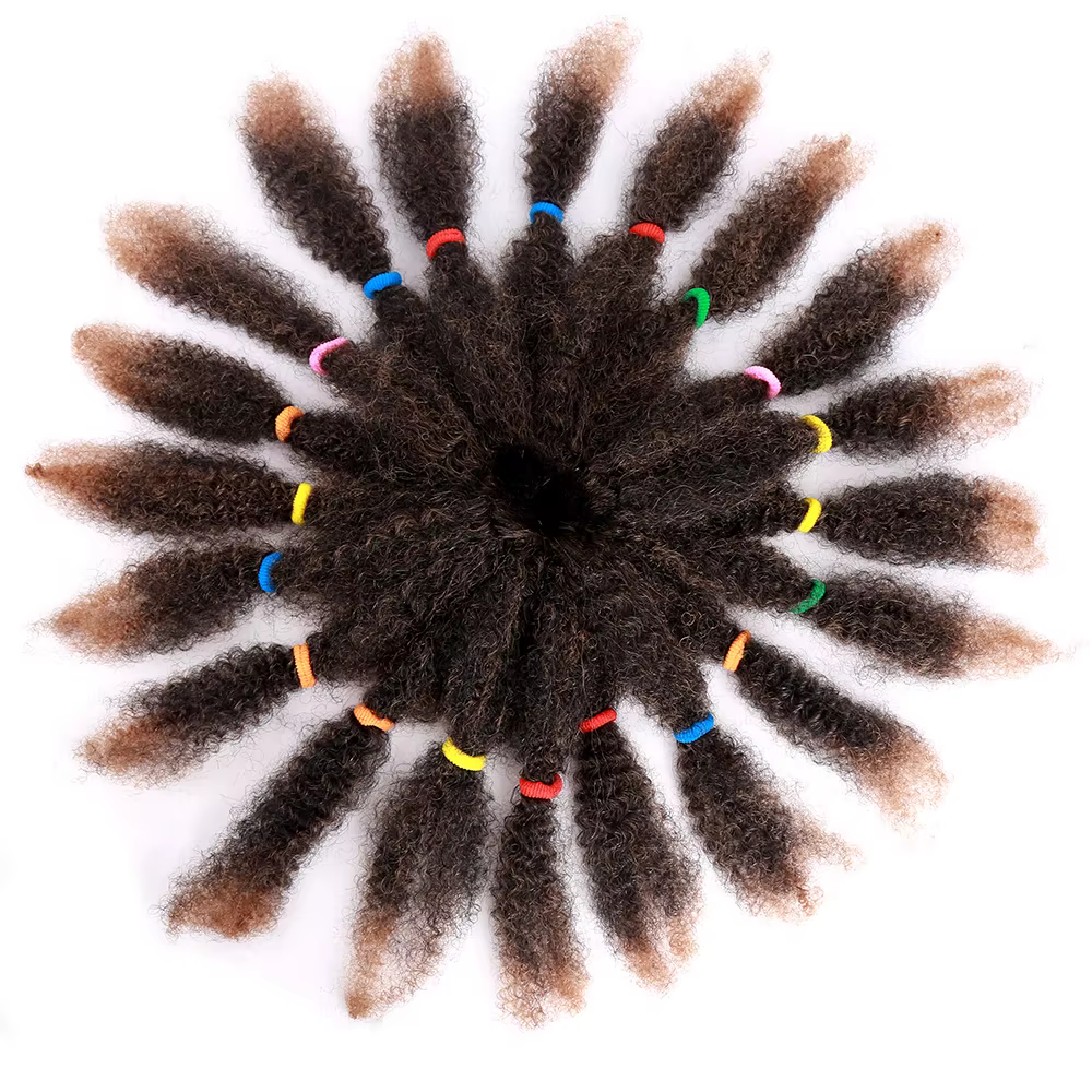 Afro crépus Marley tressage printemps torsion Crochet cheveux Extensions en vrac Faux Locs naturel noir Ombre tresses synthétiques pour les femmes