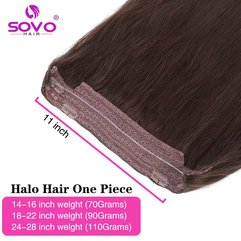 120G Halo Extensions de cheveux 100%