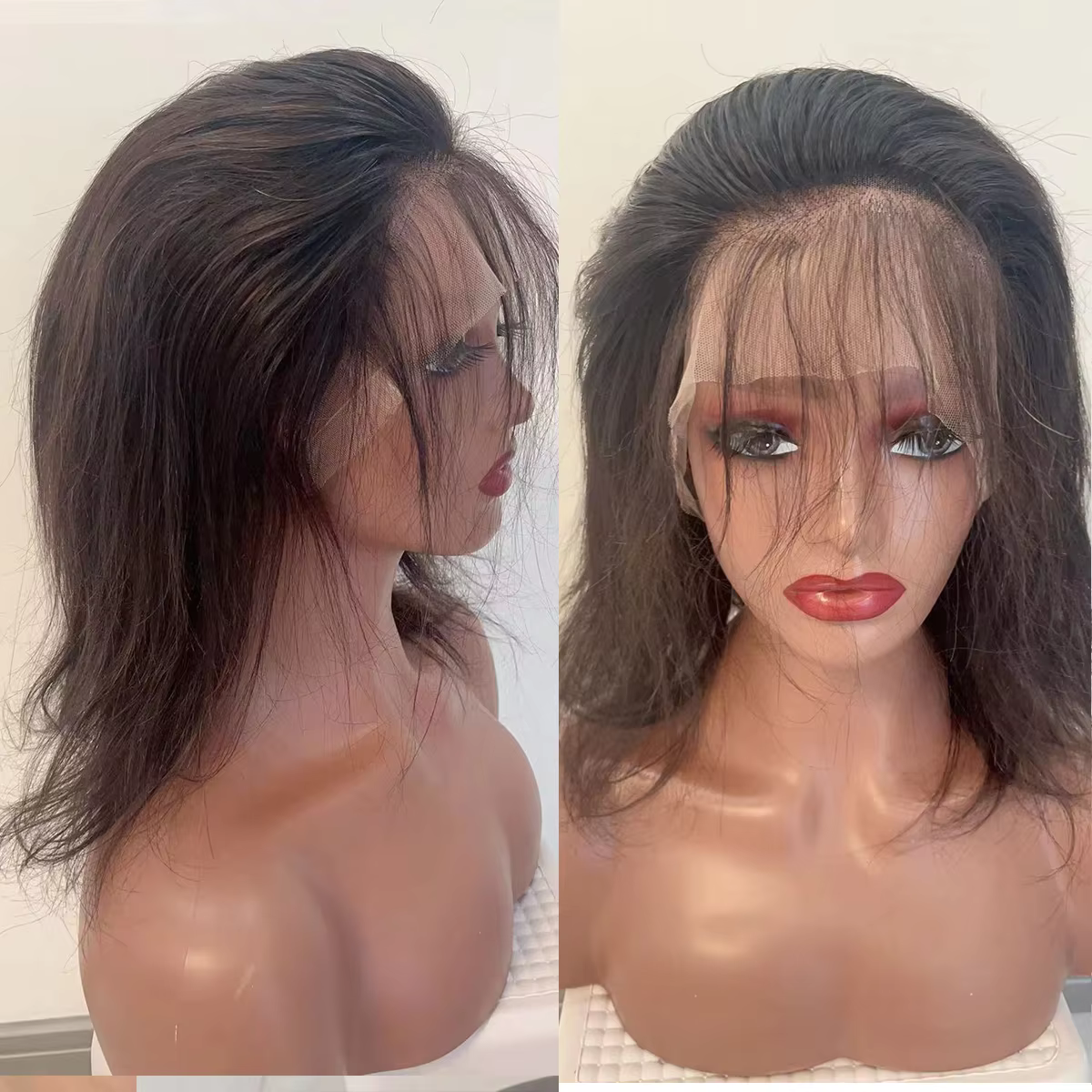 Perruques tressées Full HD de 8 à 22 pouces, sans nœuds, pour tresses, cornrows, dreadlocks, faux locs, micro-tresses, pour un coiffage polyvalent