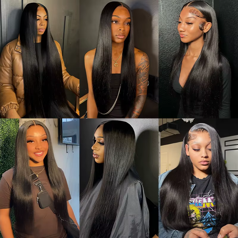 Clip droit dans l'extension de cheveux