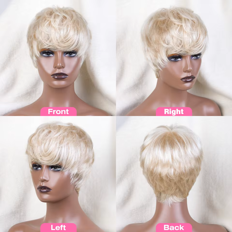 Perruque Bob Brésilienne Naturelle avec Frange