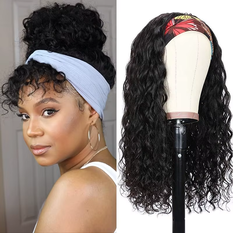 Perruques bandeau 200 densité en cheveux humains pour femmes