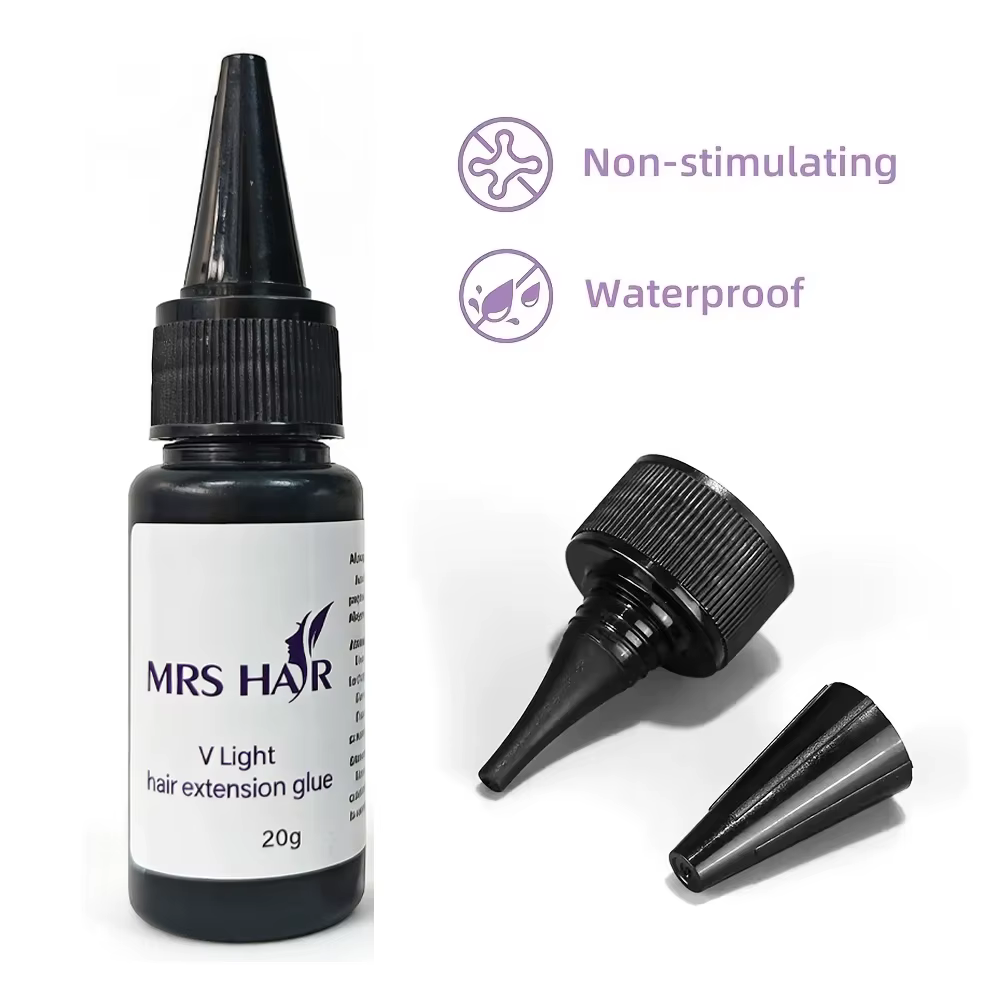 Colle pour extensions de cheveux V Light avec dissolvant 20g