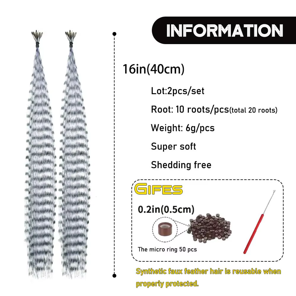 Extensions de cheveux synthétiques colorées I-Tip