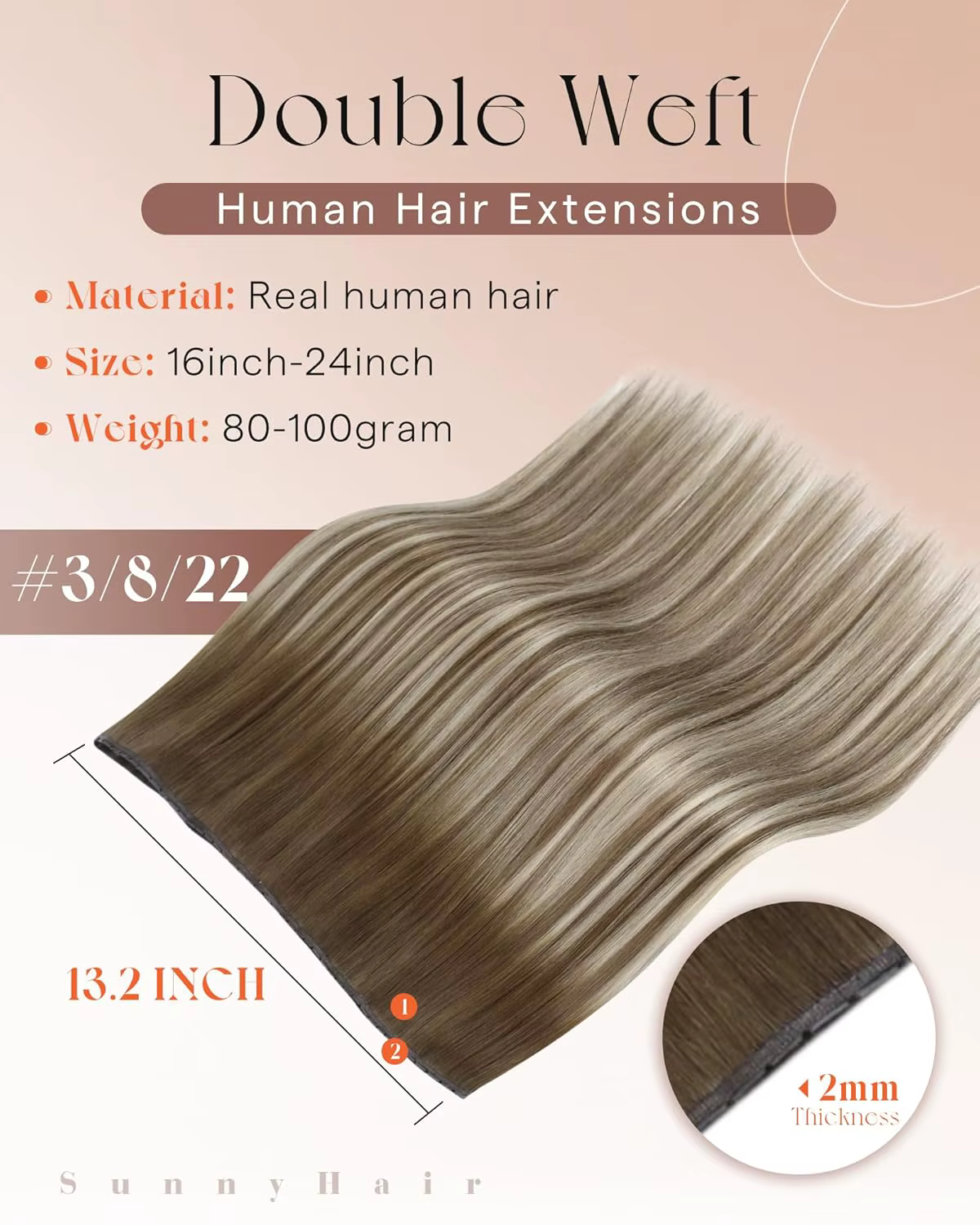Papillon Extensions de cheveux vrais