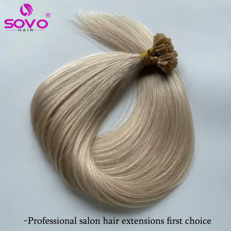 Extensions de cheveux humains pré-collées à pointe en V