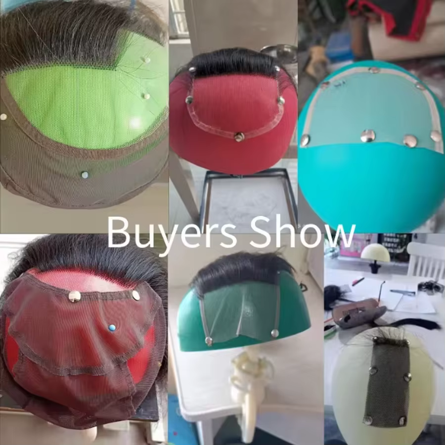 Tête de mannequin en ABS pour la confection de demi-perruques en dentelle