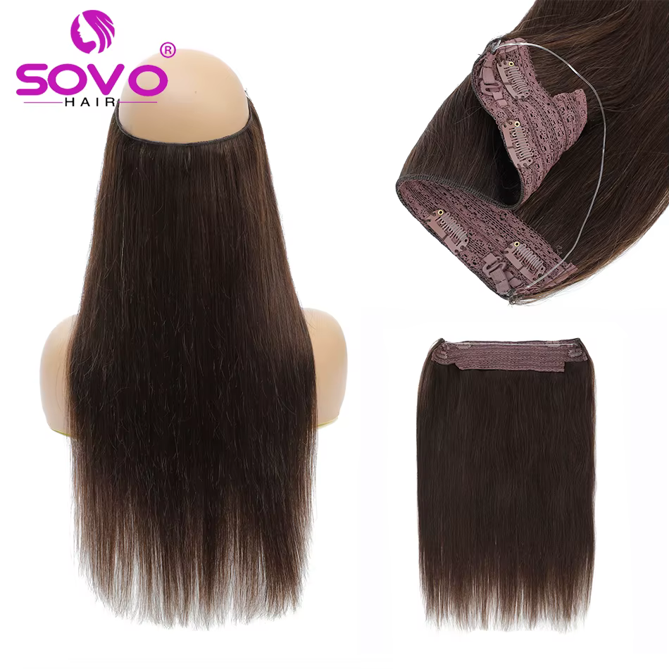 Halo Hair Extensions de cheveux 100% humains