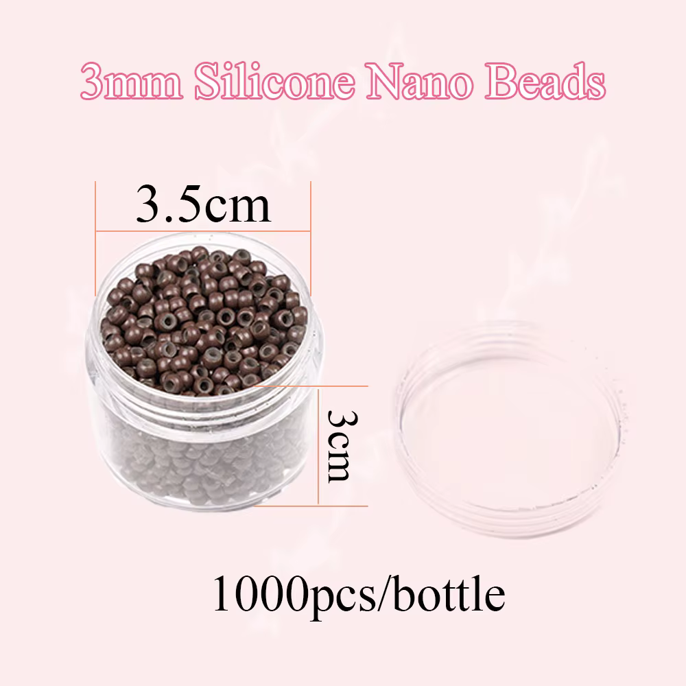 1000 pièces/bouteille Nano anneau perles doublées de Silicone