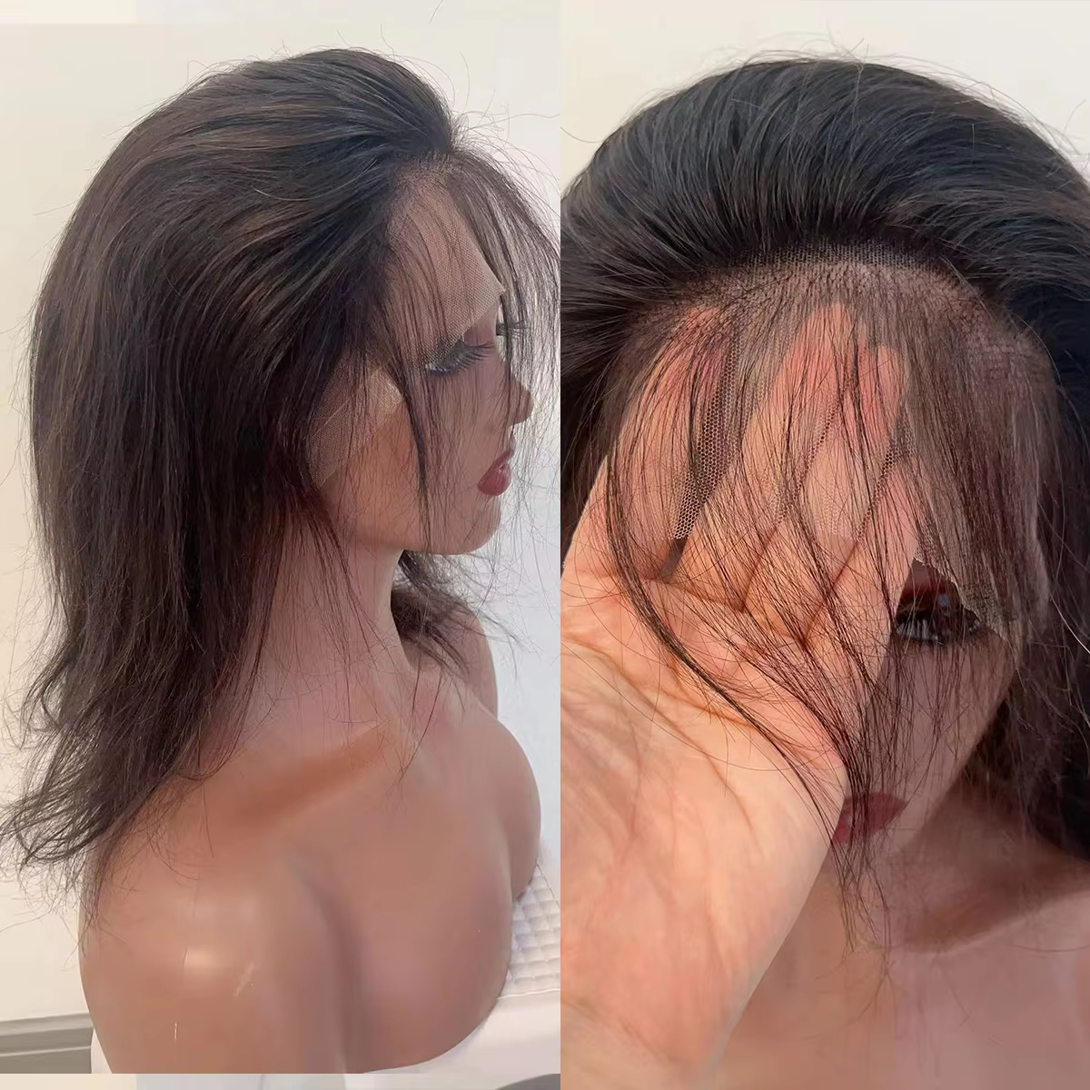 Perruques tressées Full HD de 8 à 22 pouces, sans nœuds, pour tresses, cornrows, dreadlocks, faux locs, micro-tresses, pour un coiffage polyvalent