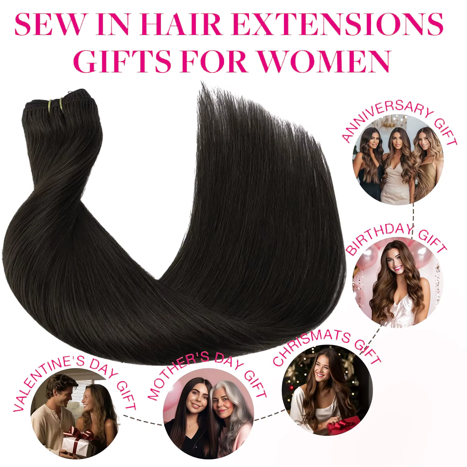 Extensions de cheveux Halo 100% cheveux humains, extensions à clipser avec fil invisible, ligne de pêche invisible # Cheveux raides 1B, 100g/paquet, 16-26 pouces