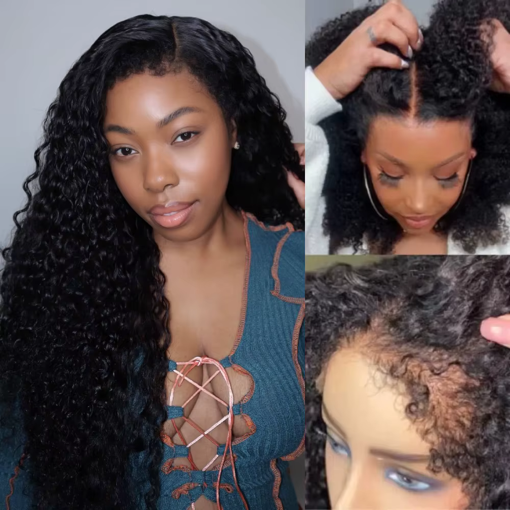 Perruque Lace Front Wig Naturelle Crépue Bouclée