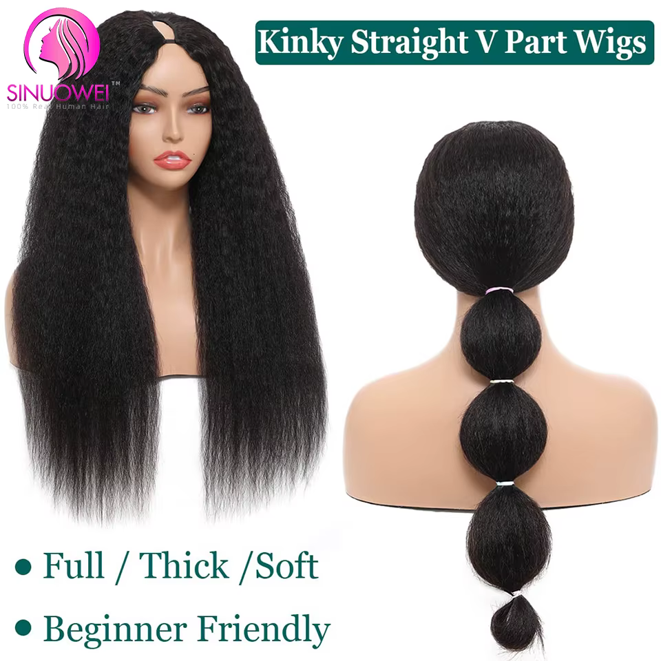 Perruque brésilienne en U/V 100 % cheveux humains