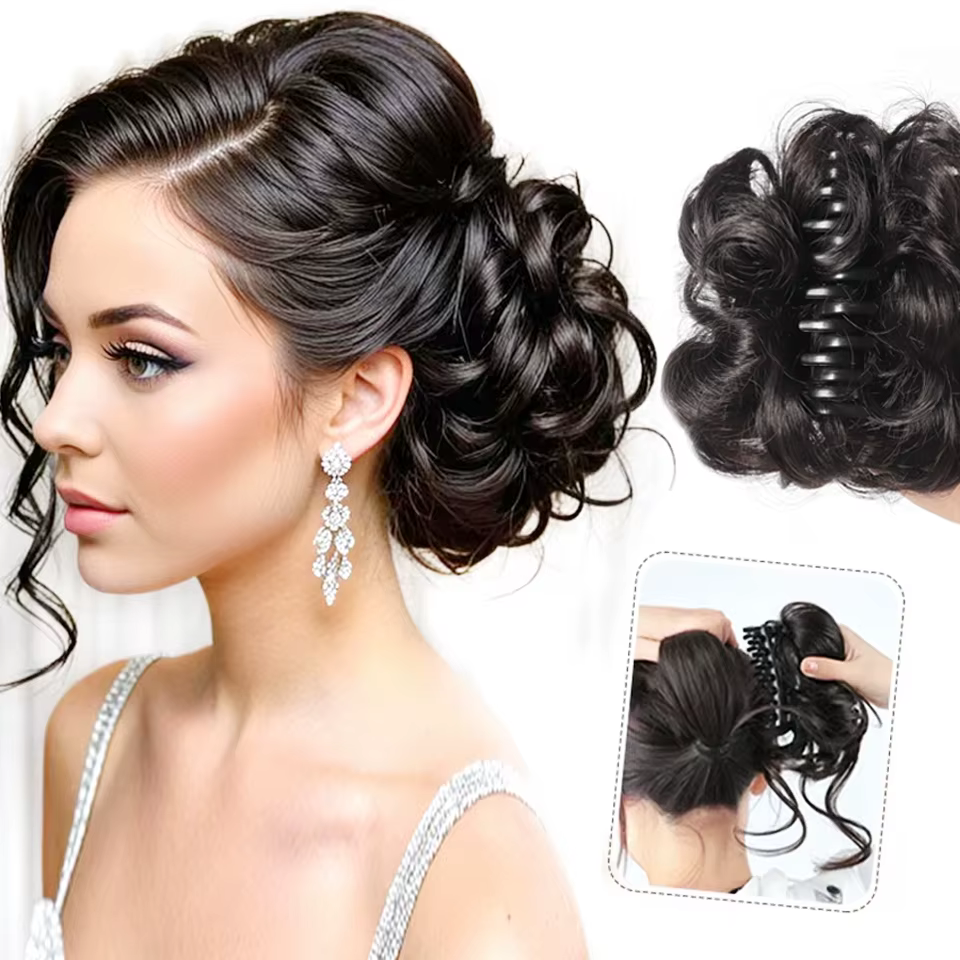 Chignon synthétique à griffes pour femmes