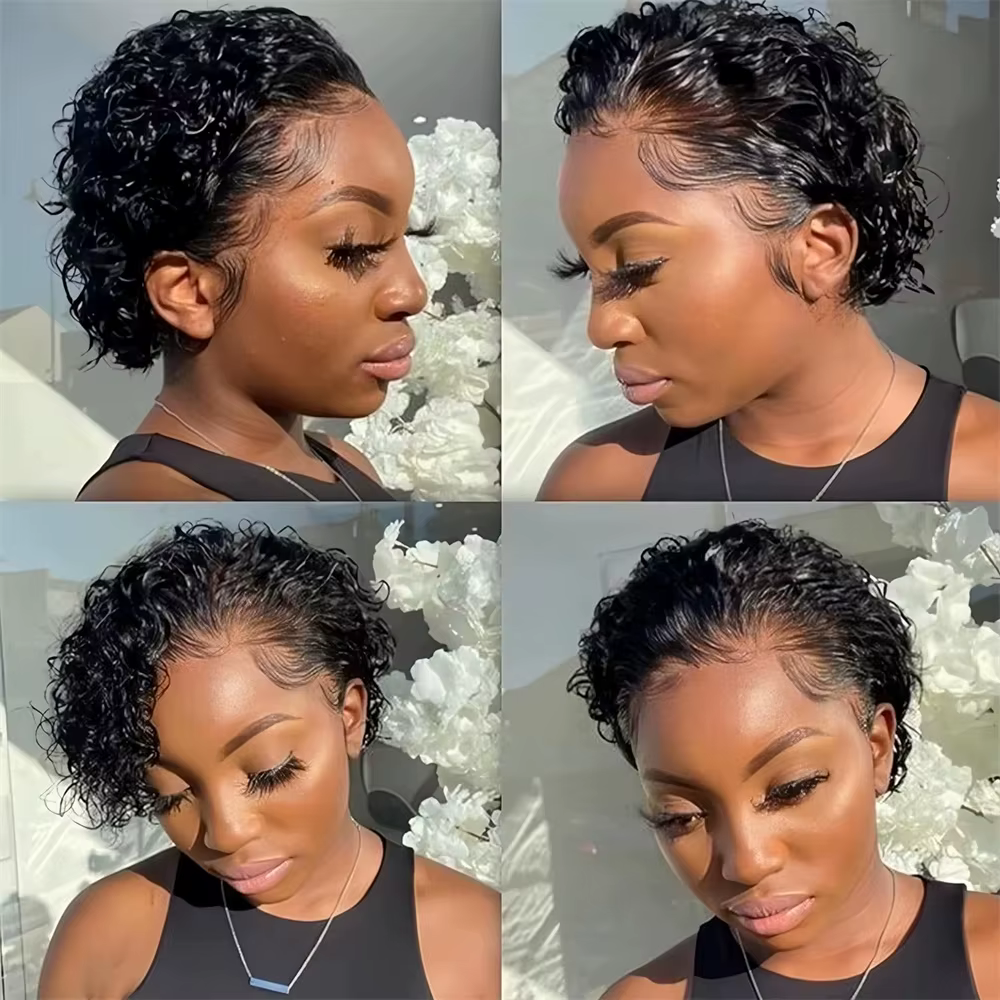Perruque Lace Frontal Wig 100% naturelle bouclée