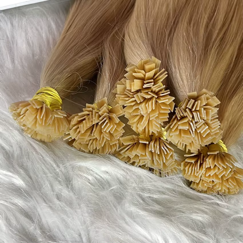 Extensions de cheveux naturels REMI à pointe plate en kératine