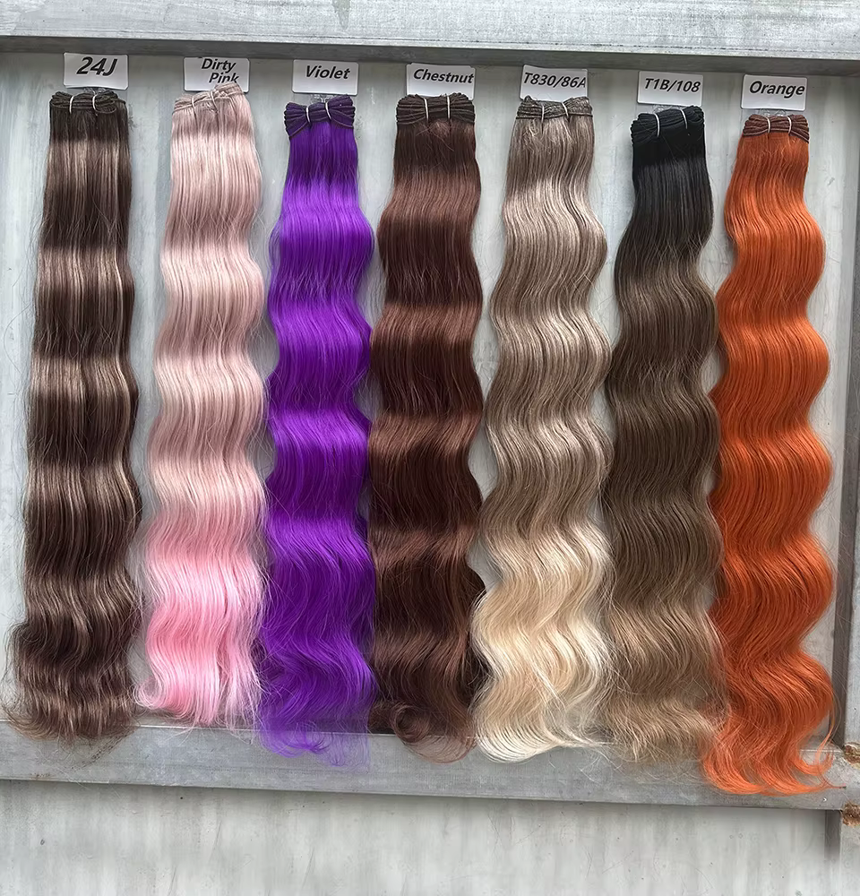 Magicae 30 pouces 200g/pièce Extension de cheveux synthétiques haute température ondulés gris