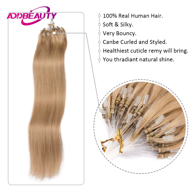 Extensions de cheveux humains droits pour femmes 50pcs ligne de pêche Extension