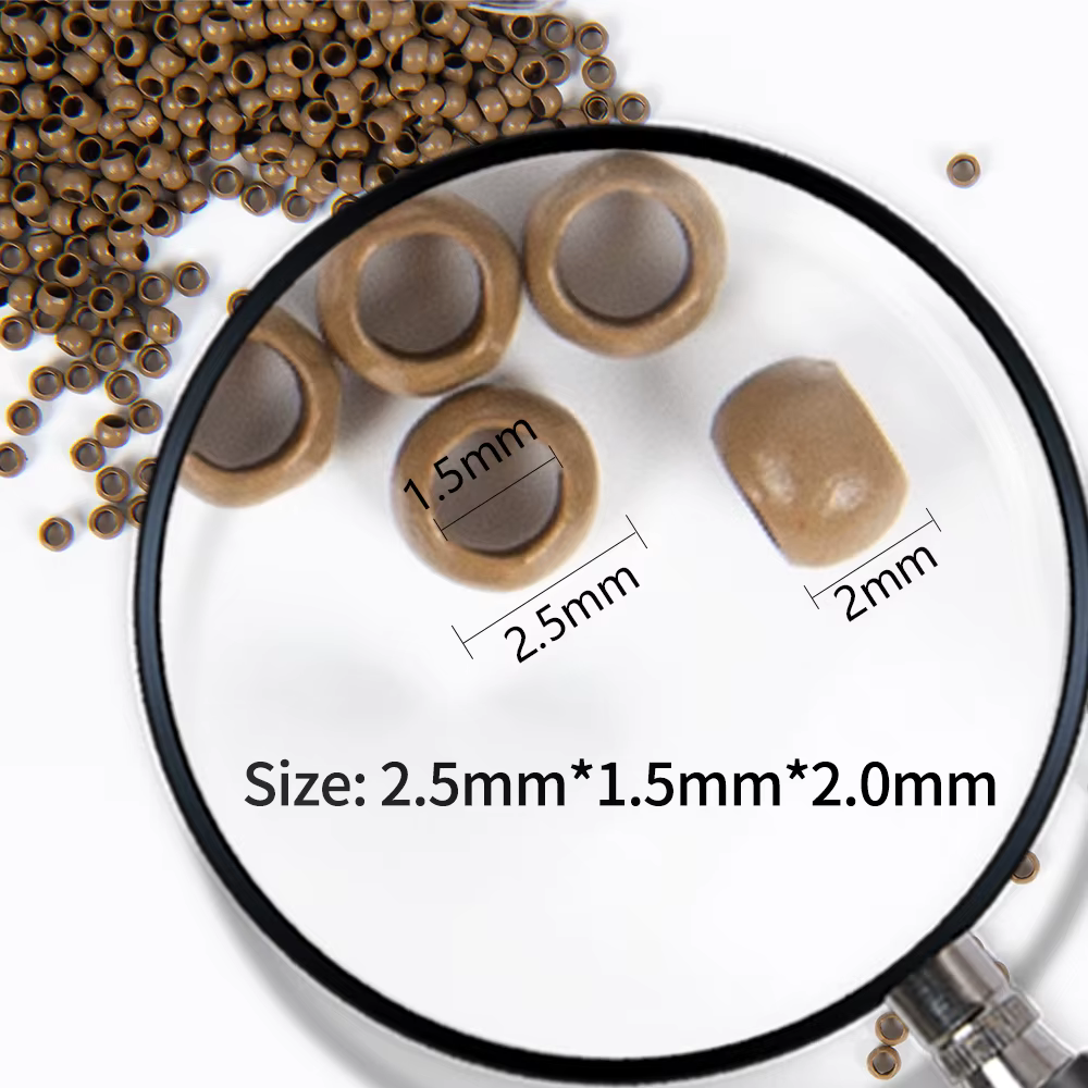1000 pièces Extensions de cheveux anneau perles Micro maillons