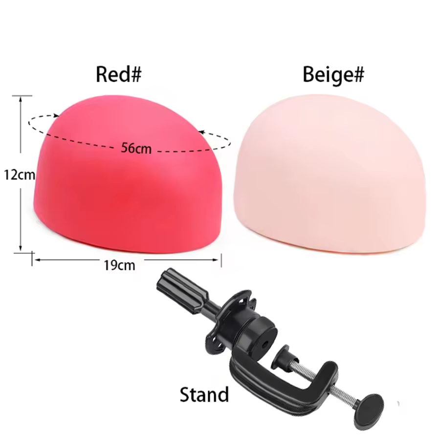 Tête de mannequin en ABS pour la confection de demi-perruques en dentelle