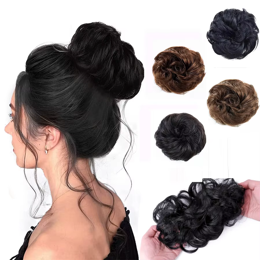 Extensions de chignon chignon désordonné de cheveux humains