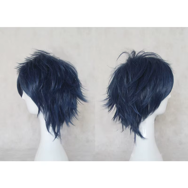 HAIRJOY – perruque de Cosplay synthétique bleue pour hommes