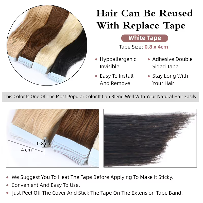 Extensions de Cheveux Naturels Lisses