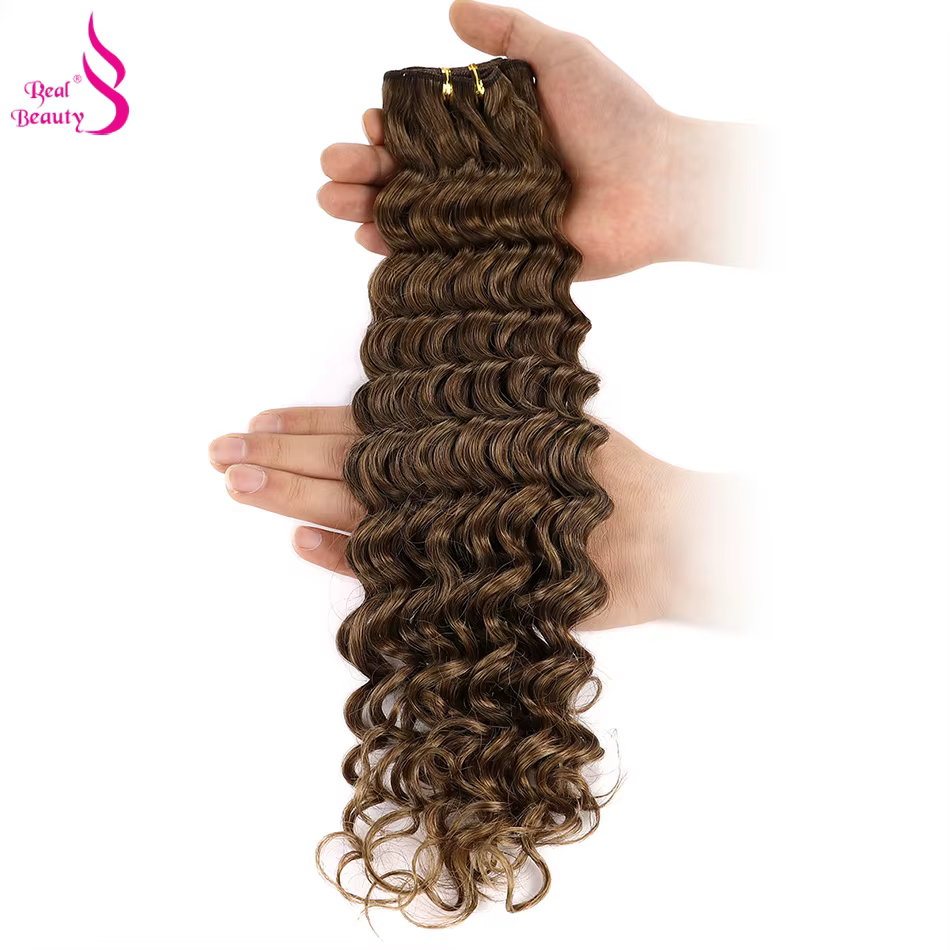 Extensions de cheveux humains vague profonde paquets