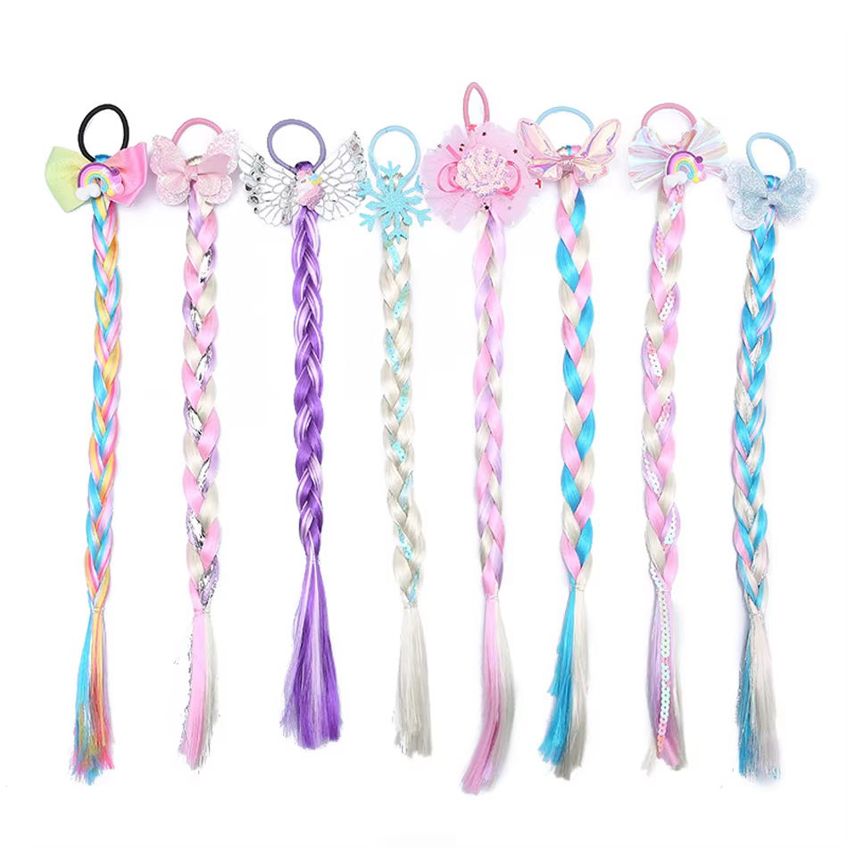 Princesse tresse Elsa bandeau postiche Cosplay perruques tressées pour Elsa habiller ensemble pour enfant en bas âge filles fête mariage anniversaire