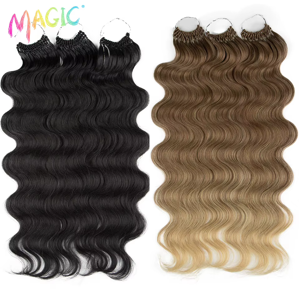 Magic-Extensions de cheveux synthétiques Body Wave