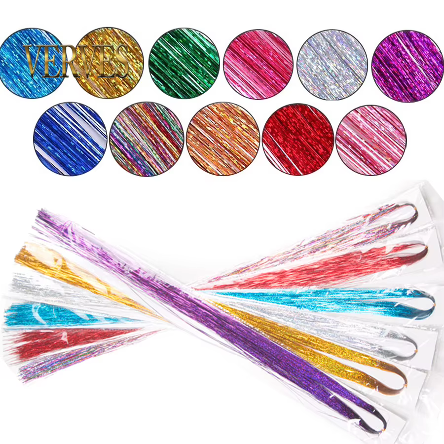 Extensions de cheveux en soie arc-en-ciel pour femme