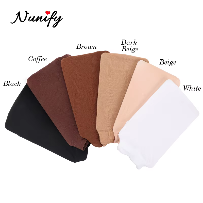 Nunify bonnets de perruque en filet de maille nue avec extrémité fermée pour perruques 2 pièces/paquet bonnet de bas de taille libre rouge café noir Begie marron 6 couleurs
