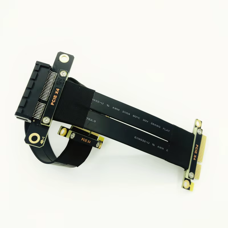 Câble d'extension PCI Express 3.0 4X, extension PCI-e, adaptateur PCIE 4X à 180 degrés pour une vitesse de transfert de données améliorée
