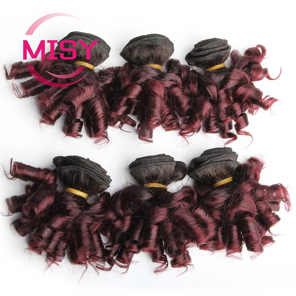 Tissage en lot brésilien naturel Remy bouclé ombré pour femme