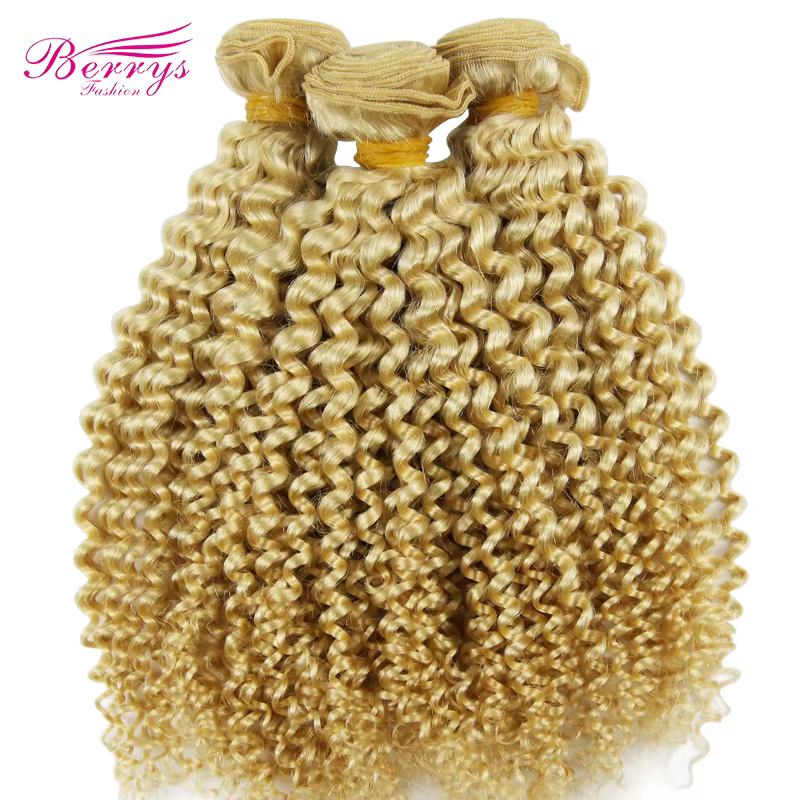 Berrys Fashion – Lots de mèches brésiliennes bouclées blondes 613