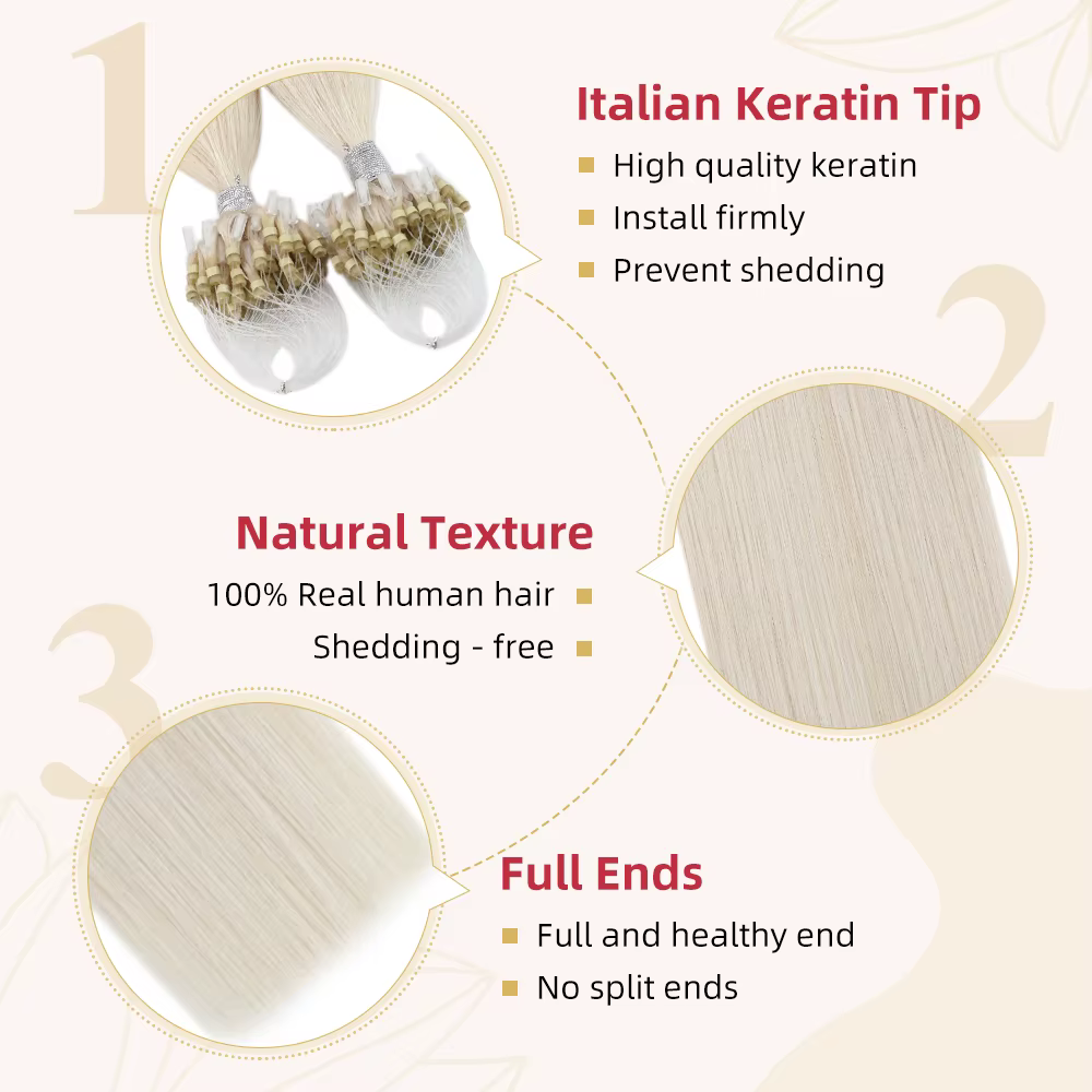 Moresoo-Extensions de Cheveux Micro Boucle