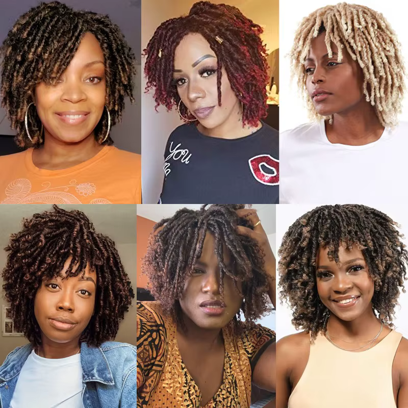 Perruque Dreadlock courte pour femmes noires