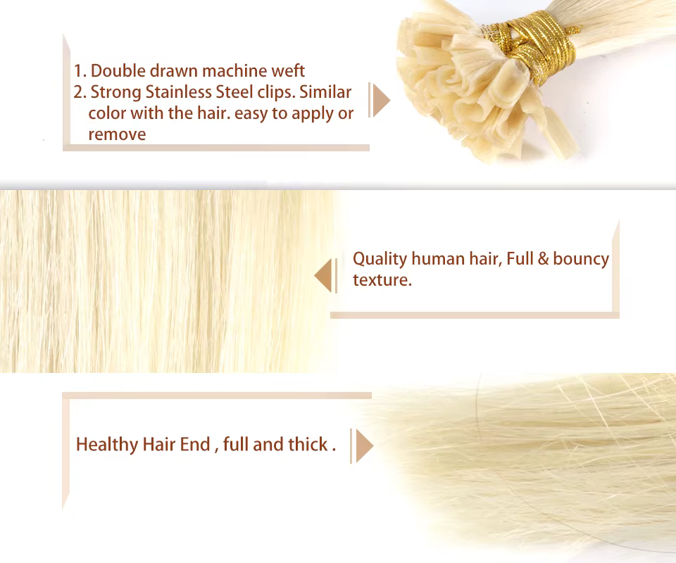 Extension de cheveux 100% naturels Remy