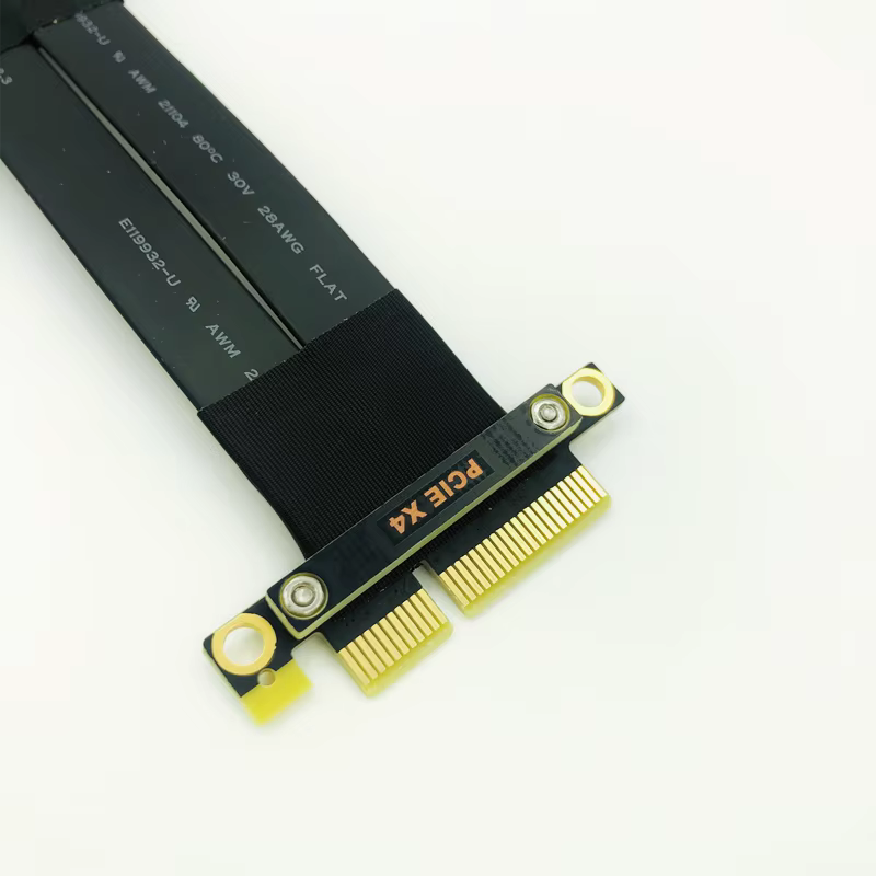 Câble d'extension PCI Express 3.0 4X, extension PCI-e, adaptateur PCIE 4X à 180 degrés pour une vitesse de transfert de données améliorée