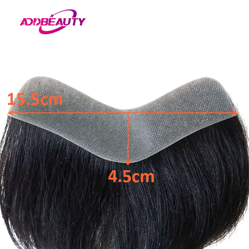 Choix hommes toupet PU V Style avant perruques de cheveux humains indien humain Remy système