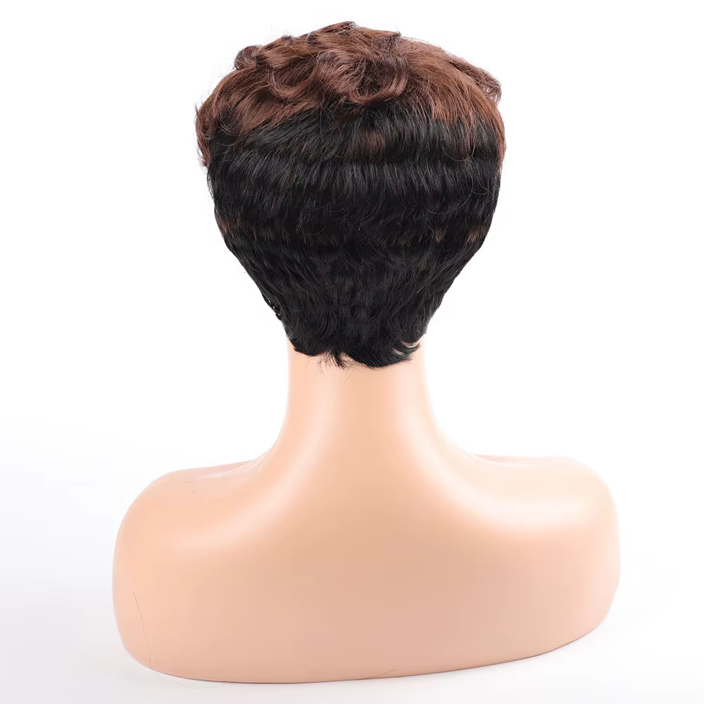 Perruques courtes pour femmes cheveux bouclés coupe courte perruque synthétique de haute qualité Afro femme artificielle faux Extensions d'usine originales