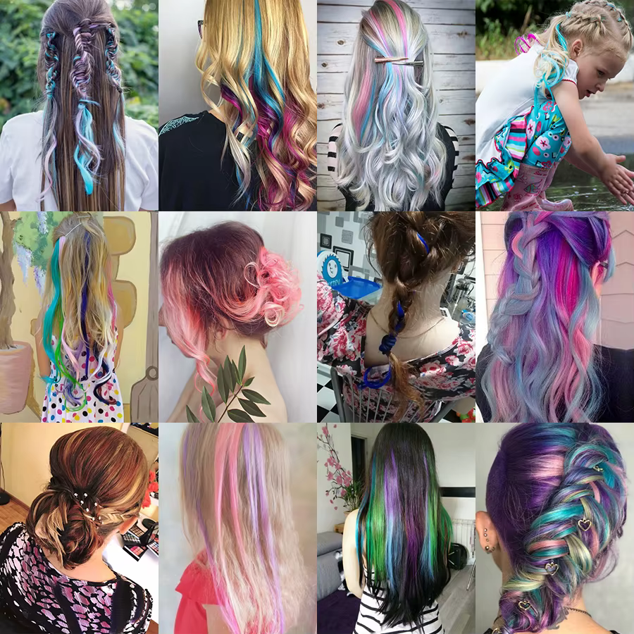 Clip synthétique en une seule pièce Raiinbow Extensions de cheveux pièces