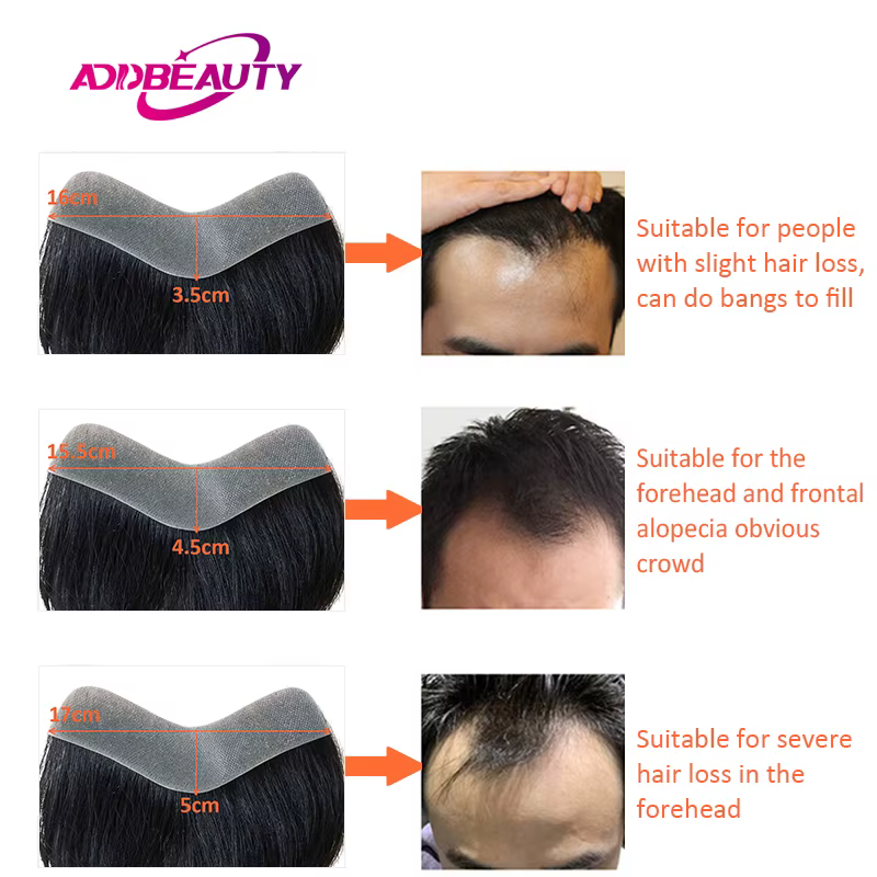 Choix hommes toupet PU V Style avant perruques de cheveux humains indien humain Remy système