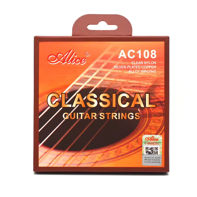 Alice AC108-N cordes de guitare classique en Nylon plaqué argent cuivre Instruments de musique accessoires pièces